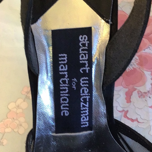 Stuart Weitzman Black Sequin and Mesh Heels - Picture 6 of 7